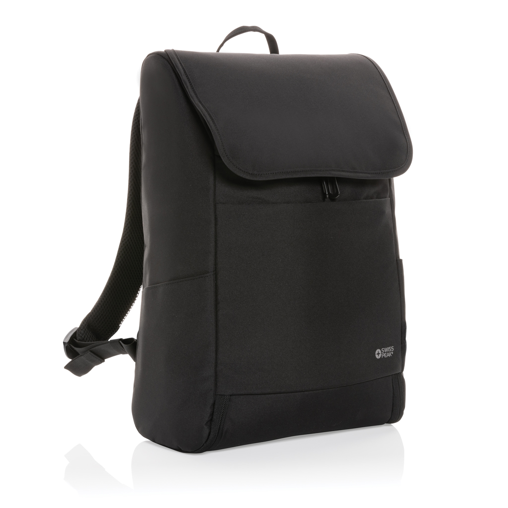 Swiss Peak Fern AWARE™ RPET all over zipper 15.6" backpack